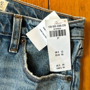 Abercrombie & Fitch high rise skinny distressed denim jeans size 4 27 NWT‎